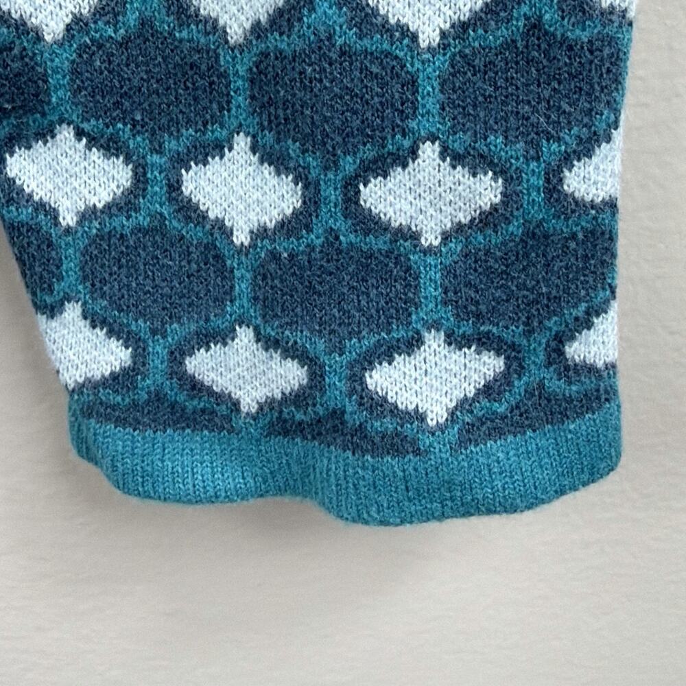 Title Nine Cotton Blend Teal Blue Raglan Sleeve Sweater Size S - Picture 6 of 9